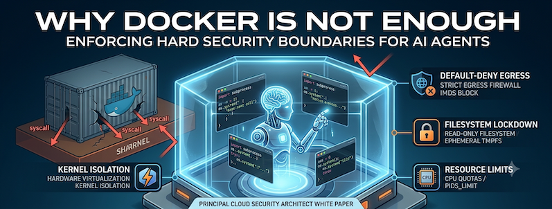 Why Docker Is Not Enough: Enforcing Hard Security Boundaries for AI Agents